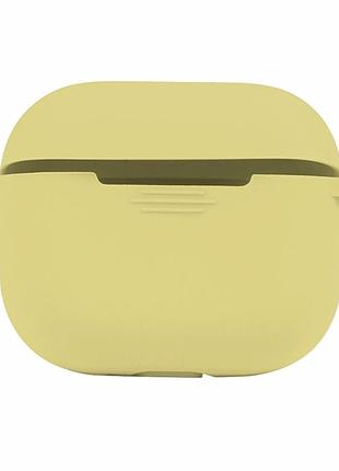 Футляр силиконовый с карабином для airpods 3 60.crem yellow с защитой от повреждений и износостойким материалом
