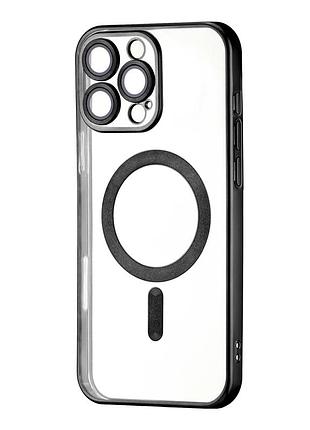 Чохол силіконовий ductil metallic edge з magsafe для iphone 16 pro max захист камери чорний