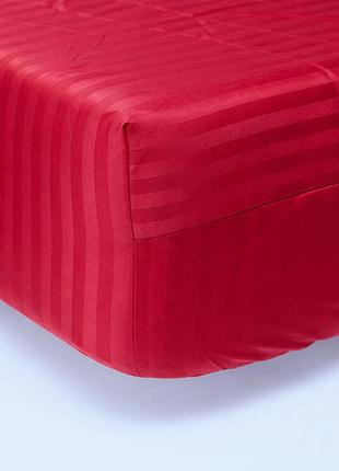 Простирадло на резинці moon&star stripe red satin stripe 190х200х20 см (ms-850005557)