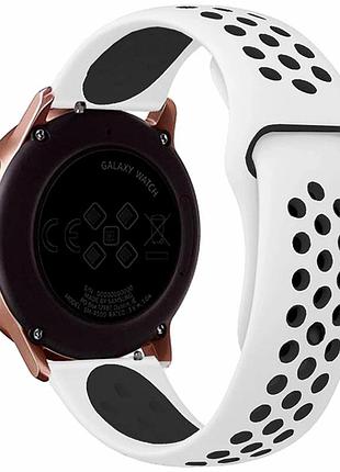 Ремешок универсальный 20mm n sport силикон white black для samsung amazfit huawei