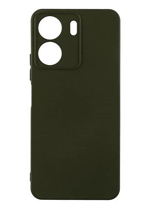 Чехол силиконовый full camera для xiaomi redmi 13c 4g poco c65 защита камеры tpu темно-зеленый