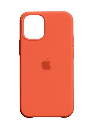 Чохол силіконовий для iphone 12 pro max з мікрофіброю всередині захисний orange