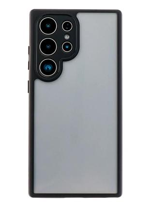 Чехол tpu+pc elite противоударный для samsung galaxy s24 ultra 5g черный с защитой камеры