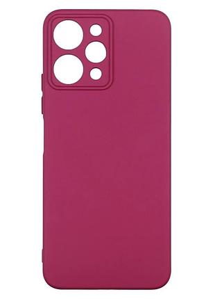Чехол силиконовый full camera для xiaomi redmi 13 4g poco m6 4g с микрофиброй внутри защитный бордовый