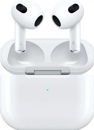 Навушники apple airpods 3 bluetooth 5.0 білий для роботи та спорту із зарядним кейсом