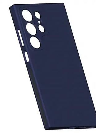 Чохол силіконовий silicone case для samsung s26 ultra захисний темно-синій з максимальним захистом