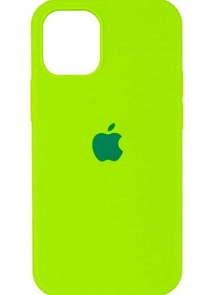 Чохол силіконовий full size для iphone 11 з мікрофіброю всередині захисний 32.green