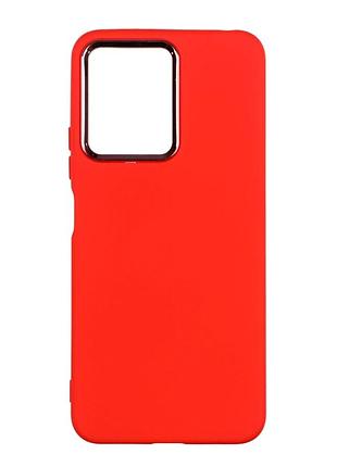 Чехол силиконовый противоударный для xiaomi redmi note 12 pro+ 5g с микрофиброй внутри красный