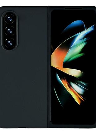 Чехол силиконовый folding silicone для samsung galaxy fold 4 f936 противоударный черный с защитой камеры