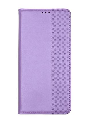 Чехол-книжка tpu для xiaomi redmi note 12s защитный с микрофиброй light purple