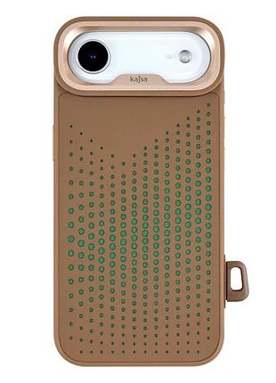 Чехол противоударный kajsa splendid collection для iphone 17 air с magsafe защита камеры desert gold o-ring