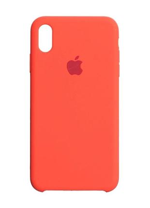 Чехол силиконовый для iphone xs max с микрофиброй внутри защита камеры цвет 02.apricot