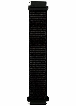 Ремешок универсальный 20мм нейлон черный для samsung amazfit huawei