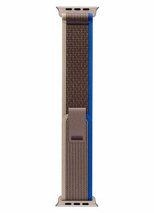 Ремешок trail loop для apple watch 42 44 45 49 мм ткань цвет blue gray высокая прочность комфортная застёжка