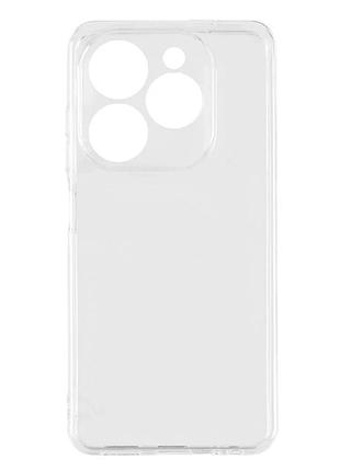 Прозрачный чехол tpu для infinix hot 40i с защитой камеры легкий и тонкий transparent