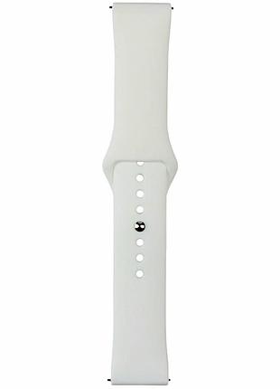 Ремінець 22 мм силіконовий білий для смарт-годинника samsung amazfit huawei універсальний