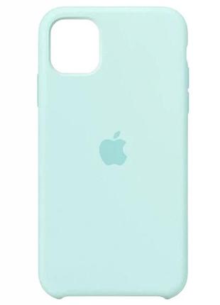 Чехол силиконовый для iphone 11 pro противоударный с защитой камеры seafoam