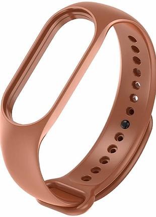 Ремешок для xiaomi mi band 5 6 7 силикон коричневый защита фитнес-браслета