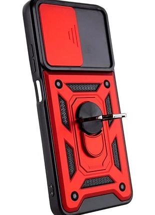 Чохол протиударний armor guard shield для xiaomi redmi 13c 4g poco c65 із захистом камери червоний