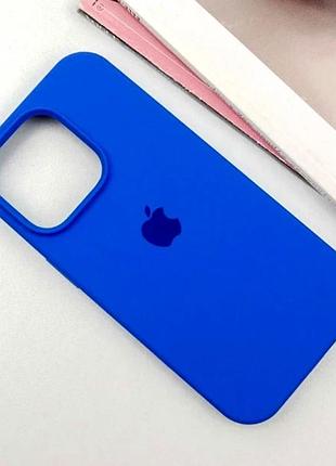 Чохол силіконовий silicone case для iphone 11 pro max з мікрофіброю всередині захисний 44.shiny blue