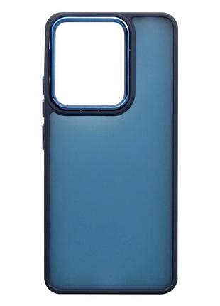 Чохол tpu+pc space ii для xiaomi 14 протиударний матовий dark blue із захистом камери