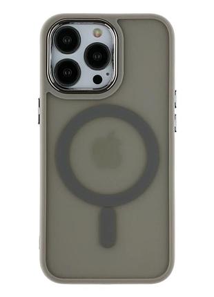 Чохол tpu pc space magnetic для iphone 13 pro з magsafe сірий протиударний із захистом камери