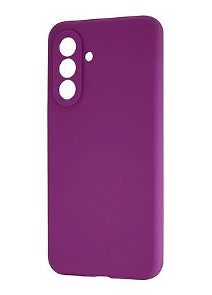 Чохол силіконовий silicone case для samsung a36 a366 захисний фіолетовий із м'якою текстурою
