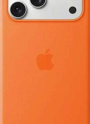 Чехол силиконовый silicone case с magsafe для iphone 17 pro защитный оранжевый с splashscreen