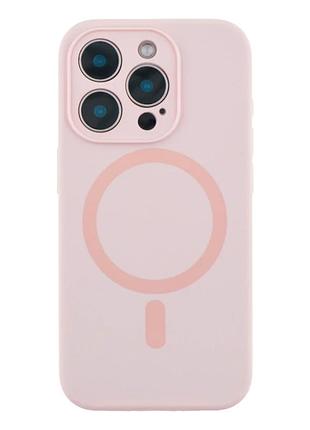Чехол силиконовый glow silicone case с magsafe для iphone 12 pro max защитный розовый с микрофиброй внутри