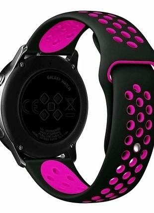 Ремешок универсальный 20мм для смарт часов samsung amazfit huawei силикон черный розовый