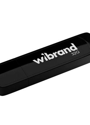 Usb флешка wibrand 32gb grizzly для хранения данных черная компактная с защитой от повреждений