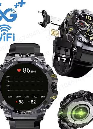 Новий розумний смарт годинник-телефон 8/128gb 4g lte simкарта gps wi‑fiq668 p888 android 8.1 1150mah