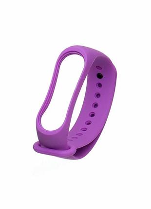 Ремінець для xiaomi mi band 3 4 силіконовий колір grape розмір універсальний із застібкою pin-and-tuck