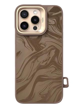 Чехол kajsa glamorous collection fluid art для iphone 16 pro с magsafe tpu микрофибра защита камеры desert
