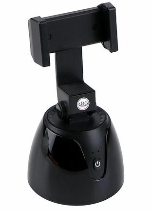 Настільний стабілізатор-підставка q1 чорний 360° поворот кріплення для смартфонів 60-90 мм алюмінієвий сплав