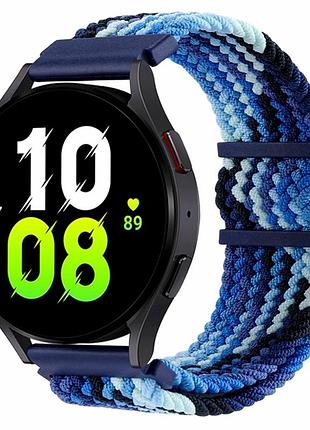Ремешок универсальный 20мм нейлоновый магнитный для часов samsung amazfit huawei цвет голубой