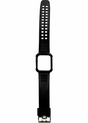 Ремінець для apple watch band silicone 40 41 мм чорний силікон захисний бампер
