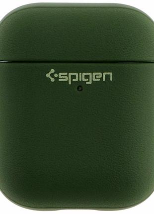 Футляр tpu spigen leather armor для airpods 1 2 pitch green защитный аксессуар из термопластичного полиуретана