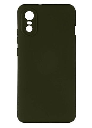 Чехол силиконовый full camera для zte blade a31 с микрофиброй защита камеры темно-зеленый