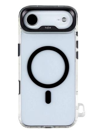 Чехол противоударный kajsa trans-shield с magsafe для iphone 17 air gun metal o-ring