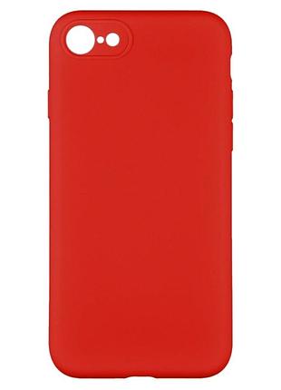 Чехол силиконовый silicone case full camera для iphone 7 8 se 2020 с микрофиброй внутри orange