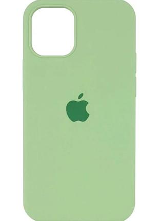 Чехол силиконовый silicone case для iphone 11 с микрофиброй внутри защитный 47.spearmint