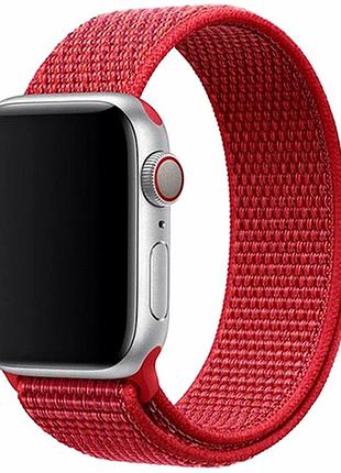 Ремінець для apple watch нейлон 38 40 41 мм червоний для повсякденного використання