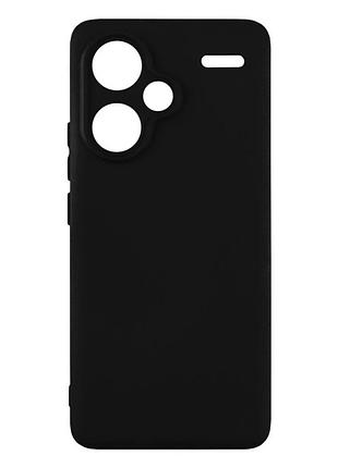Чехол силиконовый full camera для xiaomi redmi note 13 pro+ 5g с микрофиброй защита камеры черный