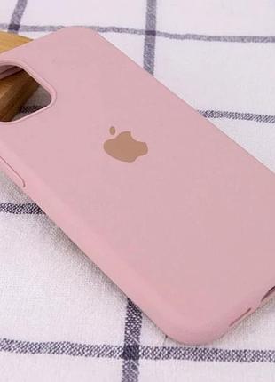 Чохол силіконовий silicone case full size для iphone 11 pro з мікрофіброю всередині pink sand 2