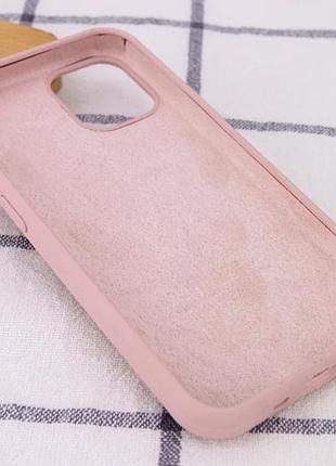 Чохол силіконовий silicone case full size для iphone 11 pro з мікрофіброю всередині pink sand 3