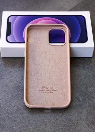 Чохол силіконовий silicone case full size для iphone 11 pro з мікрофіброю всередині pink sand 9