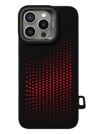 Чехол противоударный kajsa splendid collection для iphone 16 pro с magsafe черный с микрофиброй внутри