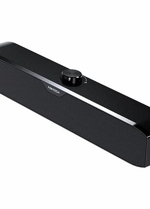 Компьютерная колонка саундбар 6вт usb aux 1.3м черный abs fantech gs206 groove bar lite