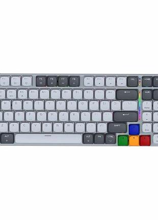 Игровая беспроводная клавиатура fantech maxfit air99 mk916 brown switch 99 кнопок argb подсветка серый